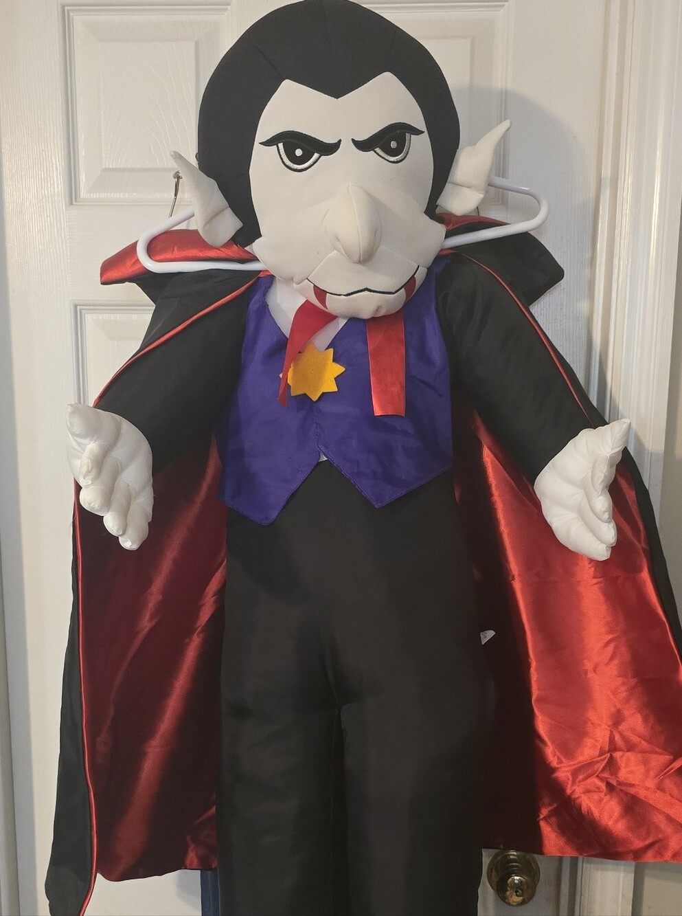 Life Size Dracula Vampire Giant Plush Hanging Halloween Decoration